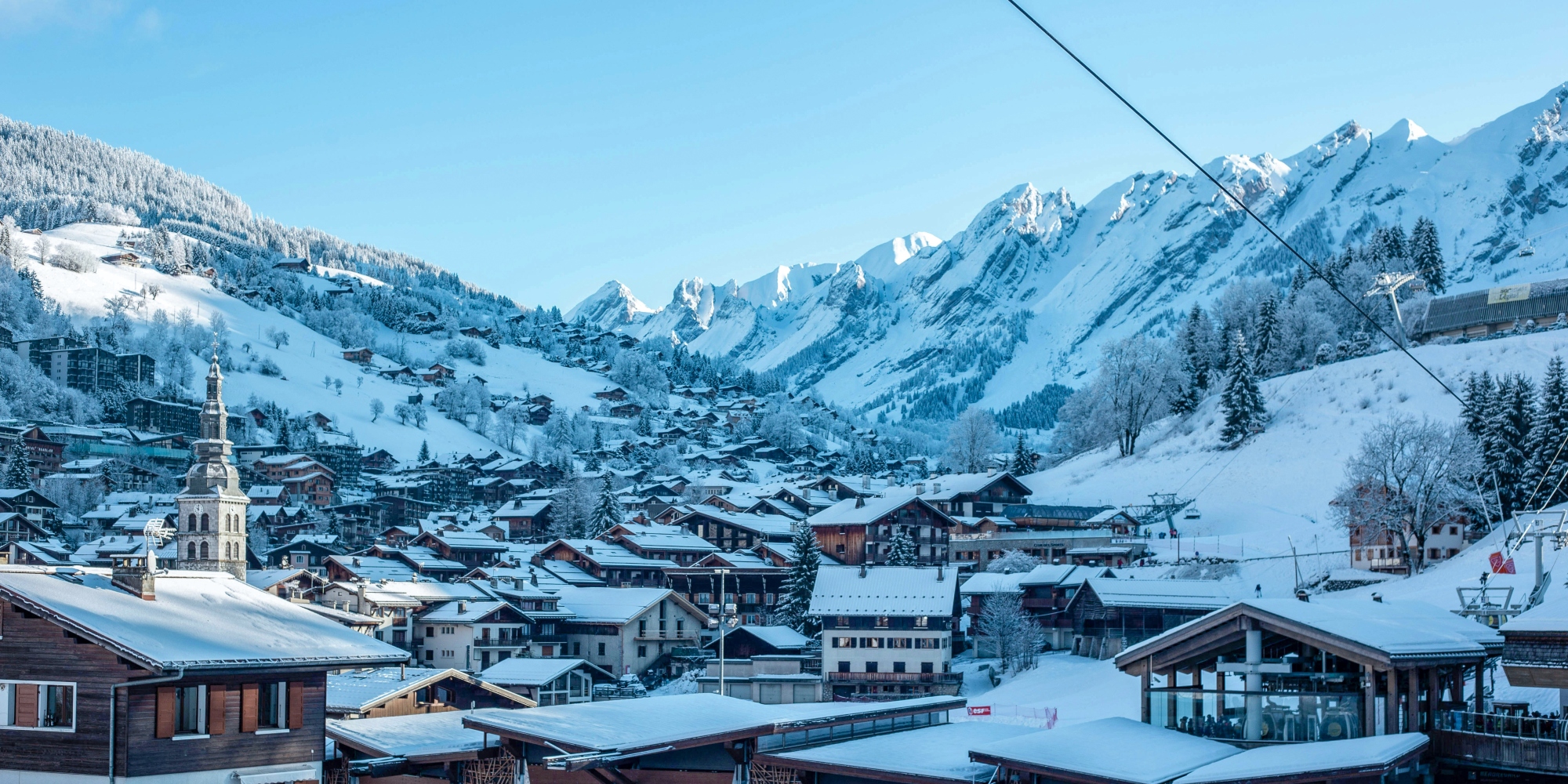 Town centre of La Clusaz