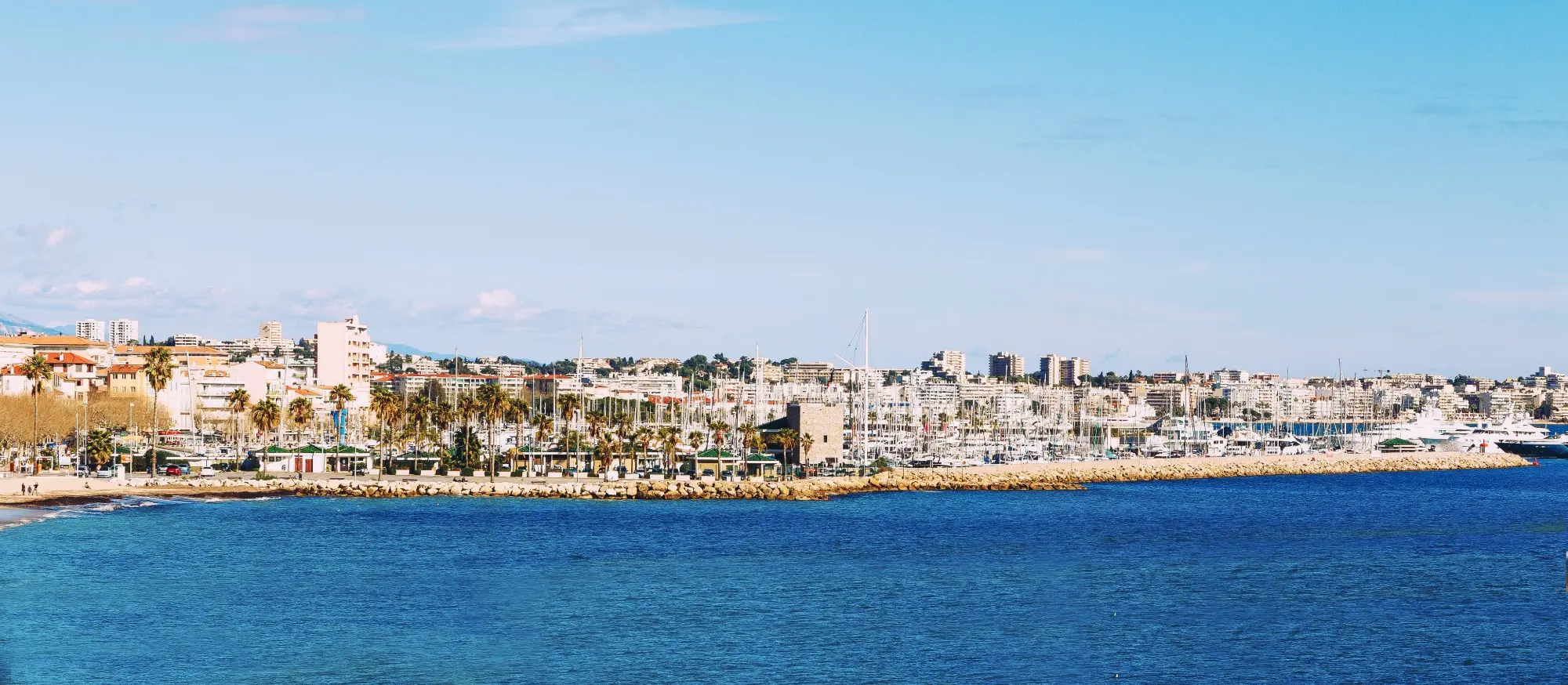 View of the Golfe-Juan coastline