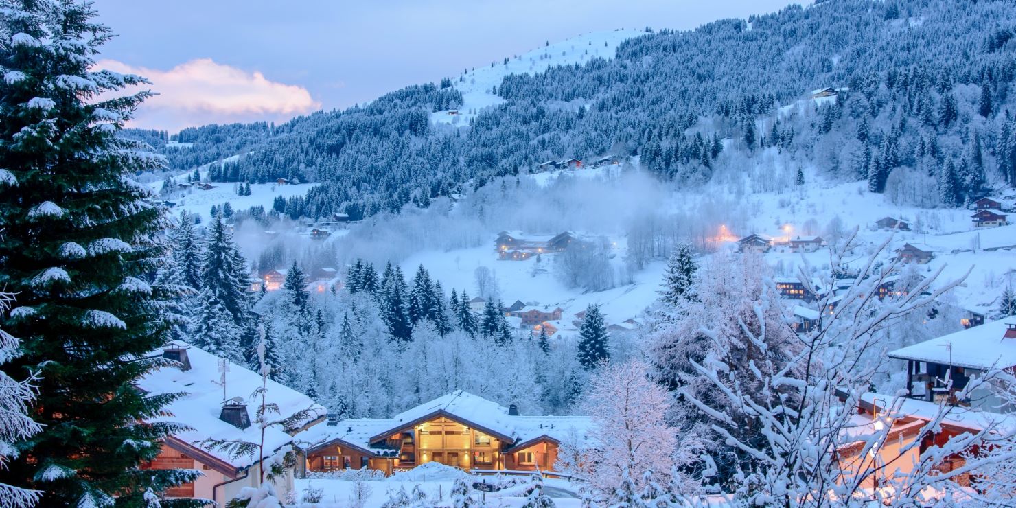 Les Gets under a blanket of snow